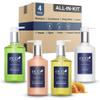 Eco Botanics Hotel Amenities Set | 10.14oz Pump Bottles | Shampoo, Conditioner, Hand & Body Wash, and Lotion | Set of 4 view 1