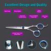COOLALA Stainless Steel Hair Cutting Scissors 6.5 Inch Hairdressing Razor Shears Professional Salon Barber Haircut Scissors, One Comb Included, Home Use for Man Woman Adults Kids Babies view 3
