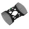 2PCS Double Stretchy Hair Comb Magic Hair Combs Wood Beads Clip Hair Bun Hair Side Combs Flower Beads Hair Accessory for Women Fashion Hairstyles (Red+Green) view 4