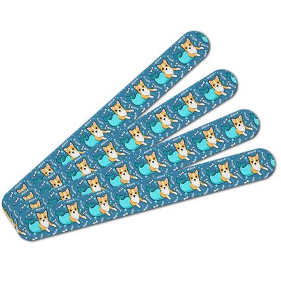 Merdog Mermaid Dog Double-Sided Nail File Emery Board Set 4 Pack