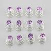 24 Pcs Gorgeous Rhinestones Hair Spirals Clips Shiny Metal Spiral Updo Prom Hair Pins Swirl Hair Twists Coils Wedding Hair Clips (Purple) view 4