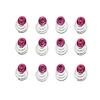 24 Pcs Gorgeous Rhinestones Hair Spirals Clips Shiny Metal Spiral Updo Prom Hair Pins Swirl Hair Twists Coils Wedding Hair Clips (Rose Red) view 1