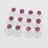 24 Pcs Gorgeous Rhinestones Hair Spirals Clips Shiny Metal Spiral Updo Prom Hair Pins Swirl Hair Twists Coils Wedding Hair Clips (Rose Red) view 3