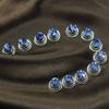 24 Pcs Gorgeous Rhinestones Hair Spirals Clips Shiny Metal Spiral Updo Prom Hair Pins Swirl Hair Twists Coils Wedding Hair Clips (Blue) view 3