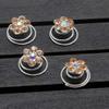 24PCS Rhinestone Flower Spiral Hair Pin Crystal Hair Twisters Coils Hair Clips Metal Spiral Twist Hairpins Hair Pins Wedding Bridal Hair Accessories (Champagne) view 3