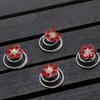 24PCS Rhinestone Flower Spiral Hair Pin Crystal Hair Twisters Coils Hair Clips Metal Spiral Twist Hairpins Hair Pins Wedding Bridal Hair Accessories (Red) view 3
