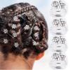 24PCS Rhinestone Flower Spiral Hair Pin Crystal Hair Twisters Coils Hair Clips Metal Spiral Twist Hairpins Hair Pins Wedding Bridal Hair Accessories (White) view 2