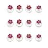 24PCS Rhinestone Flower Spiral Hair Pin Crystal Hair Twisters Coils Hair Clips Metal Spiral Twist Hairpins Hair Pins Wedding Bridal Hair Accessories (Rose Red) view 1