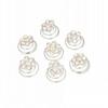 24 PCS Women Flower Crystal Swirl Hair Twists Coils Spirals Hair Clip Imitation Pearl Spiral Bobby Hair Pins Twist Hair Pins for Wedding Party (E#) view 3