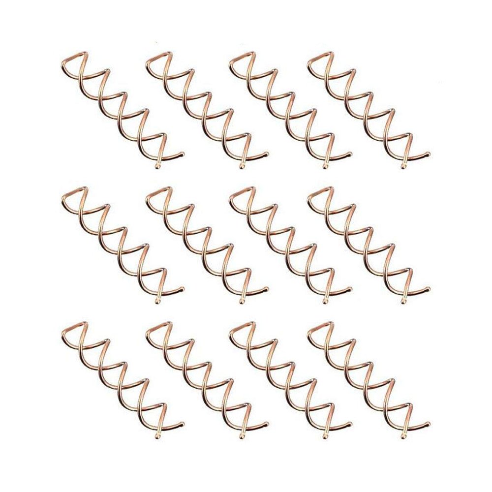 20 PCS Metal Spiral Hair Pins Fast Bun Twist Screws Bobby Hair Pins Spin Hair Clip Hairdressing Tool Woven DIY Hair Style (Rose Gold)