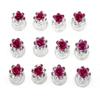 24 Pcs Bridal Wedding Rhinstone Spiral Twist Screw Hair Pins Rose Flower Hair Clips Spiral Bobby Pins Hair Bun Styling Tool Hair Accessories (Rose Red) view 1
