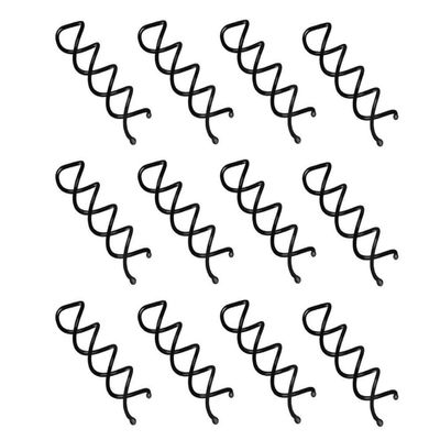 20 PCS Metal Spiral Hair Pins Fast Bun Twist Screws Bobby Hair Pins Spin Hair Clip Hairdressing Tool Woven DIY Hair Style (Black)