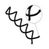 20 PCS Metal Spiral Hair Pins Fast Bun Twist Screws Bobby Hair Pins Spin Hair Clip Hairdressing Tool Woven DIY Hair Style (Black) view 2