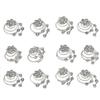24 PCS Women Flower Crystal Swirl Hair Twists Coils Spirals Hair Clip Imitation Pearl Spiral Bobby Hair Pins Twist Hair Pins for Wedding Party (B#) view 1