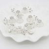 24 PCS Women Flower Crystal Swirl Hair Twists Coils Spirals Hair Clip Imitation Pearl Spiral Bobby Hair Pins Twist Hair Pins for Wedding Party (B#) view 3