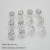 24 Pcs Bridal Wedding Rhinstone Spiral Twist Screw Hair Pins Rose Flower Hair Clips Spiral Bobby Pins Hair Bun Styling Tool Hair Accessories (White) view 2