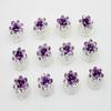 24 Pcs Bridal Wedding Rhinstone Spiral Twist Screw Hair Pins Rose Flower Hair Clips Spiral Bobby Pins Hair Bun Styling Tool Hair Accessories (Purple) view 2