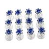 24 Pcs Bridal Wedding Rhinstone Spiral Twist Screw Hair Pins Rose Flower Hair Clips Spiral Bobby Pins Hair Bun Styling Tool Hair Accessories (Blue) view 1