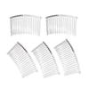10 PCS 20 Teeth Metal Hair Clip Combs Iron Wire Hair Clasp Side Combs DIY Bridal Wedding Veil Combs for Women (Silver) view 1