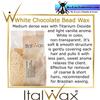 ItalWax White Chocolate - Hard Stripless Wax Beads 2.2 lbs. - 1 kg. Bag view 2