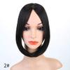 LesafeV Forehead Hairline Replacement Fringe Middle Part Clip in Bangs Extension Seamless Hairpiece 2# view 2