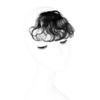 LesafeV Messy Forehead Curly Bangs Clip in Wiglet Hairpiece 100% Human Hair Fringe Extension Light Brown view 1
