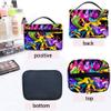 Makeup Bag Travel Cosmetic Bag,Flinders Ranges South Australia Mountains Barren Land Summer Decorative Portable Organizer Professional Cosmetic Train Case,for Women GirlsEarth Yellow Light Blue view 3