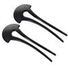 6Pcs Simple U-Shape Hairpins Magic Fast Spiral Hair Braid Twist Styling Clips Chignon Pins Hair Sticks Hair Forks for Women Lady Girls, Black view 1