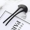 6Pcs Simple U-Shape Hairpins Magic Fast Spiral Hair Braid Twist Styling Clips Chignon Pins Hair Sticks Hair Forks for Women Lady Girls, Black view 3