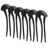 6Pcs Simple U-Shape Hairpins Magic Fast Spiral Hair Braid Twist Styling Clips Chignon Pins Hair Sticks Hair Forks for Women Lady Girls, Black view 4