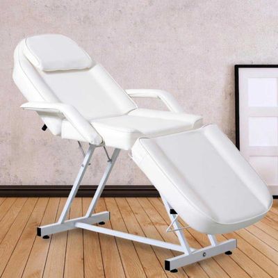 Paddie Professional Massage Bed 3-Section Folding, Adjustable Tattoo Table for Client, 73inch Facial Chair for Esthetician, White