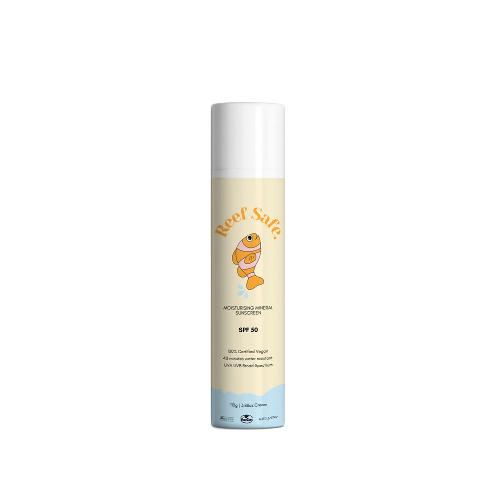 Reef Safe Mineral Sunscreen - SPF50 Organic & Vegan - Pool Safe - People Safe - Sensitive Skin