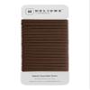Heliums Thin Seamless Hair Ties - Dark Brown - 6mm Nylon No Damage Ponytail Holders, 1.75 Inch, Medium Hold for Thin to Normal Hair - 18 Pack view 1
