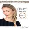 Heliums Thin Seamless Hair Ties - Dark Brown - 6mm Nylon No Damage Ponytail Holders, 1.75 Inch, Medium Hold for Thin to Normal Hair - 18 Pack view 3