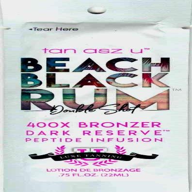 Lot of 5 Beach Black Run 400X Bronzer Tanning Lotion Packets