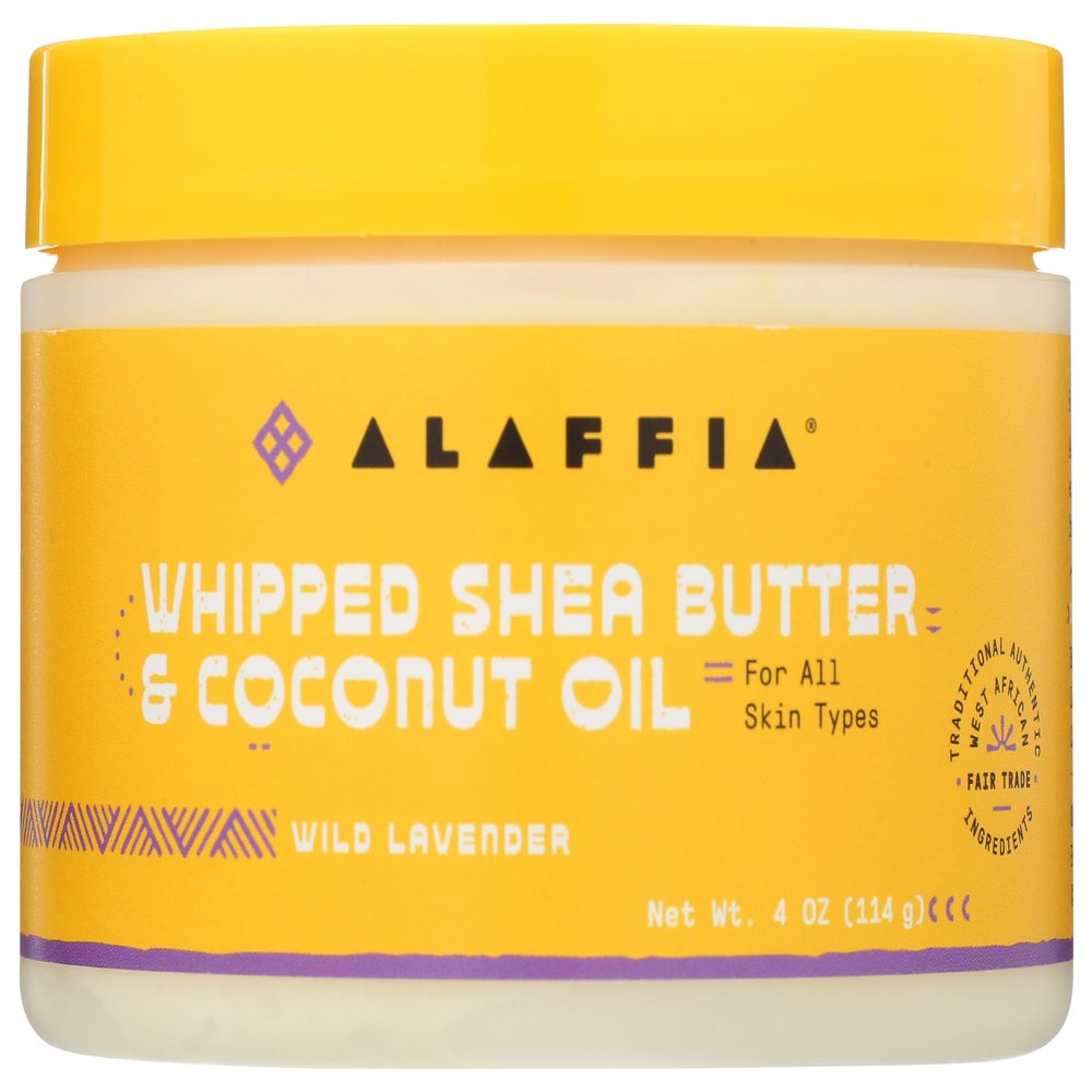 Alaffia, Coconut Oil Whipped Shea Butter Wild Lavender, 4 Ounce