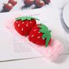 2 Pcs Cute Strawberry Headbands Soft Washing Face Makeup Hair Bands Elastic Spa Shower Yoga Sports Headwraps Hair Accessories for Women and Girls view 2