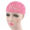 XISAOK Womens Mesh Hair Net Crochet Cap Solid Color Snood Sleeping Night Cover Turban(Gray) view 3