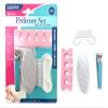 4 pcs Pedicure Set 3.25 inches L Clippers, 3.5 inches L Sponge, Case of 144 view 1