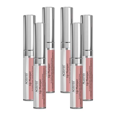 Agelyss Lip Plumper - Deep Hydration - Lip Volume, Collagen Boost, Plumping - Paraben-Free, Cruelty-Free, Vegan - .14 FL OZ - Pack of 6