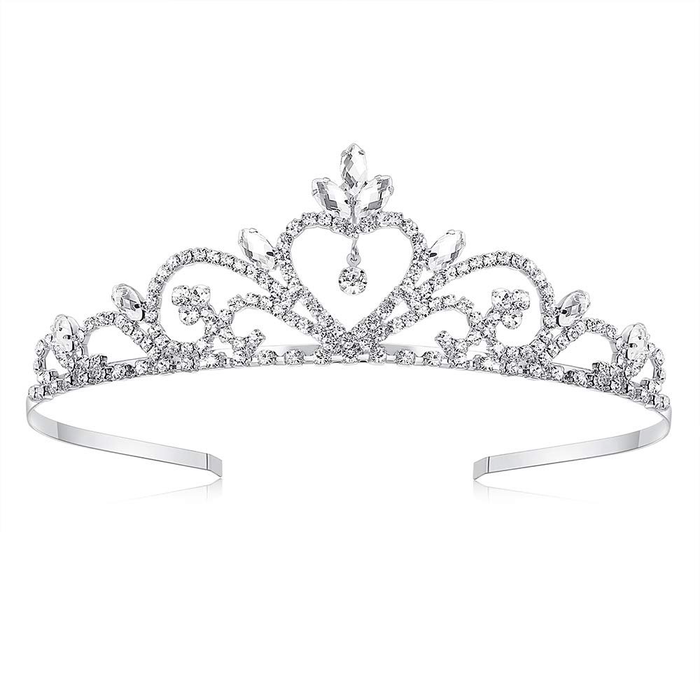 Lovelyshop Princess Rhinestone Wedding Tiara for Girls in Party Wedding-Silver