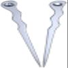 (2) Anodized Aluminum Matte Finished Spiral 6" Hair Sticks with Clear Rhinestones Unbreakable Waterproof Pick Pic Pin Fork (Silver) view 1