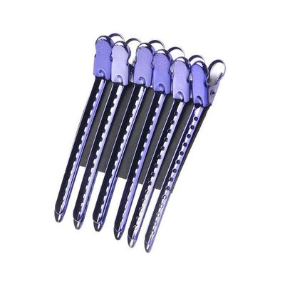 12Pcs Metal Dividing Duck Bill Clips Clamp Hair Styling Clips Hairpin Stainless Steel Modelling Positioning Clamp Clip Professional Hairdressing Clip (Purple)