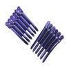 12Pcs Metal Dividing Duck Bill Clips Clamp Hair Styling Clips Hairpin Stainless Steel Modelling Positioning Clamp Clip Professional Hairdressing Clip (Purple) view 2