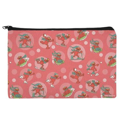 GRAPHICS & MORE Sesame Street Holiday Elmo Pattern Accessories Pencil Pen Bag Organizer Pouch