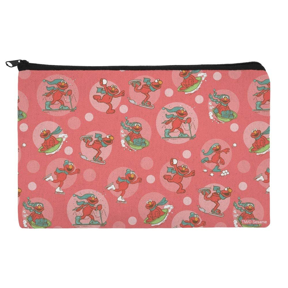 GRAPHICS & MORE Sesame Street Holiday Elmo Pattern Accessories Pencil Pen Bag Organizer Pouch
