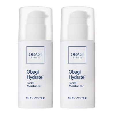 Obagi Hydrate Facial Moisturizer  Non-Comedogenic Intensely Hydrating All Day Moisturizer that Combats Dryness with Tara Seed Extract, Shea Butter & Avocado Oil  All Skin Types  2-Pack, 1.7 oz ea