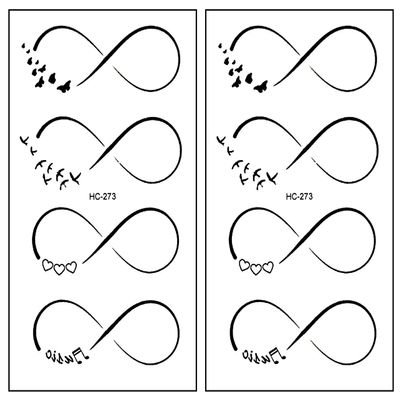 Mini Tattoos 2 Sheets Black Dove Bird Fly Heart Note Music Infinite Cartoon Tattoos Art Stickers Waterproof Temporary Painting Make up Sexy Body Fake Tattoo for Men Women Teens (14)