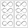 Mini Tattoos 2 Sheets Black Dove Bird Fly Heart Note Music Infinite Cartoon Tattoos Art Stickers Waterproof Temporary Painting Make up Sexy Body Fake Tattoo for Men Women Teens (14) view 1