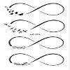 Mini Tattoos 2 Sheets Black Dove Bird Fly Heart Note Music Infinite Cartoon Tattoos Art Stickers Waterproof Temporary Painting Make up Sexy Body Fake Tattoo for Men Women Teens (14) view 3